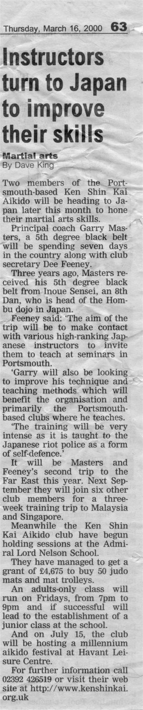 Instructors Turn to Japan - 2000